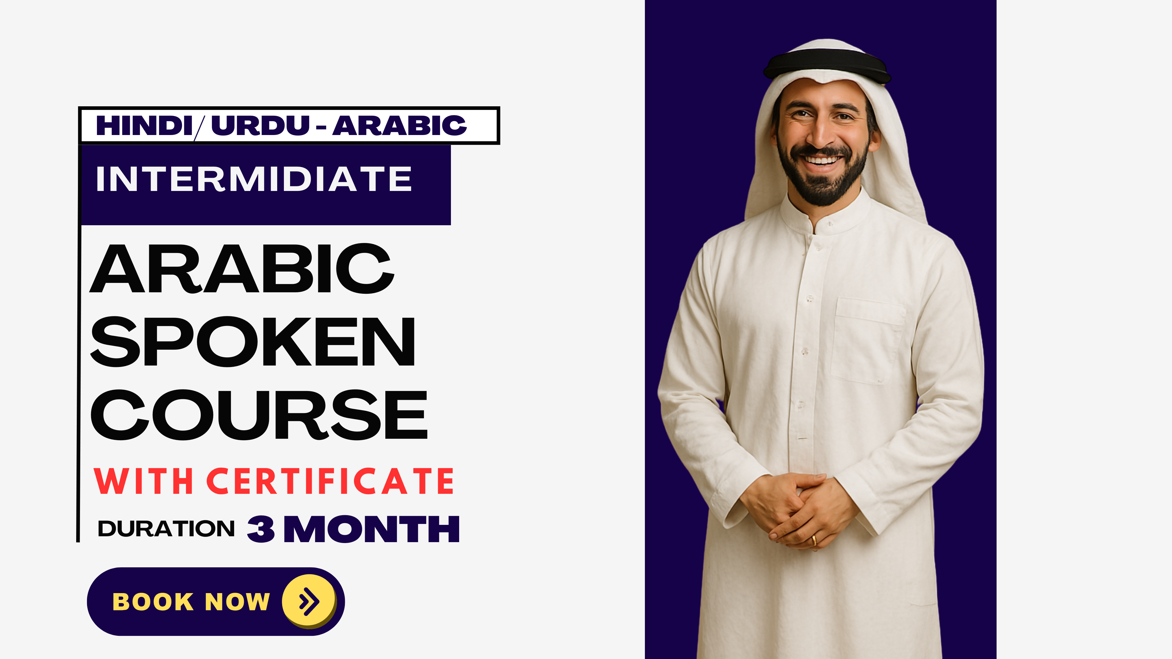 Arabic Spoken Course – Intermediate Level (Hindi/Urdu to Arabic, Live Classes)